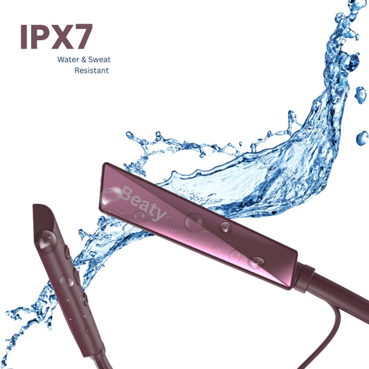 (Red) Pulse X Wireless Neckband with Magnetic Auto ON/OFF, Active Noise Cancellation, 50+ Hours Battery, Fast Charging, Low Latency Gaming, IPX7 Waterproof & Boosted Bass Audio