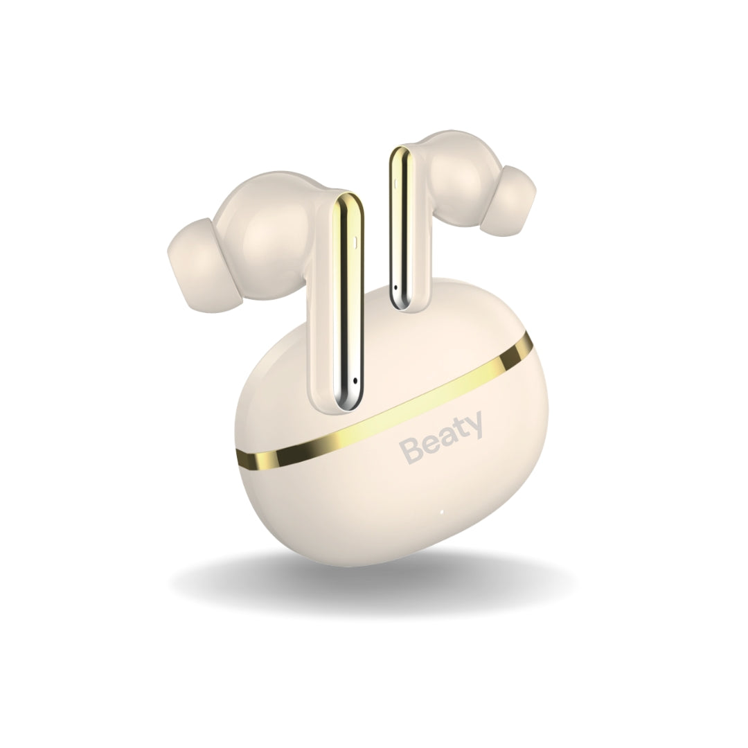 (Gold) FreeVibe T9 Wireless Earbuds — Low-Latency Gaming, ANC, 60-Hour Battery, Clear Calling, Touch Control, IPX4 Water-Resistant