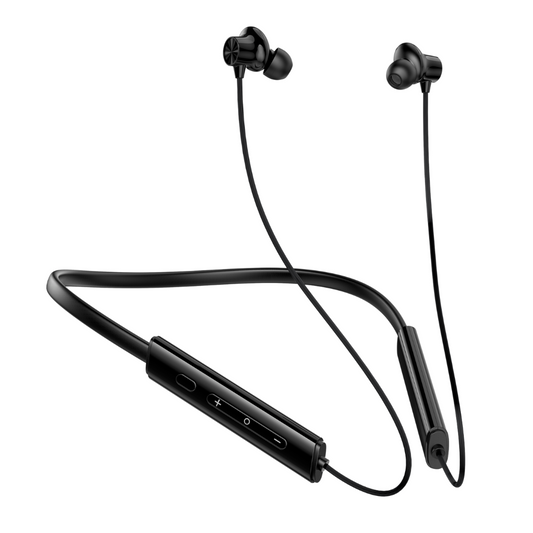 (Black) Pulse Wireless Neckband – 40+ Hours Battery, ENC, Magnetic Auto ON/OFF, IPX7 Waterproof & Boosted Bass Audio